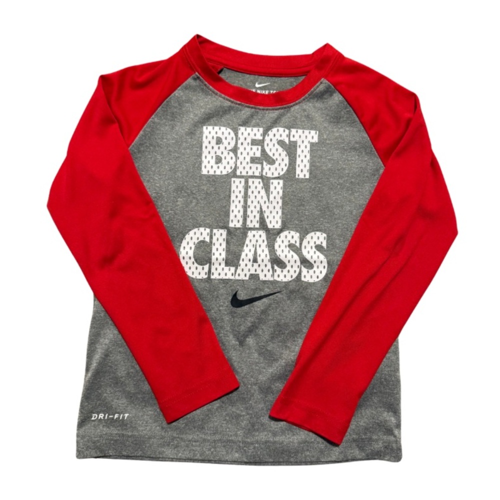 Nike Red and Gray Long Sleeve Tee Best in Class